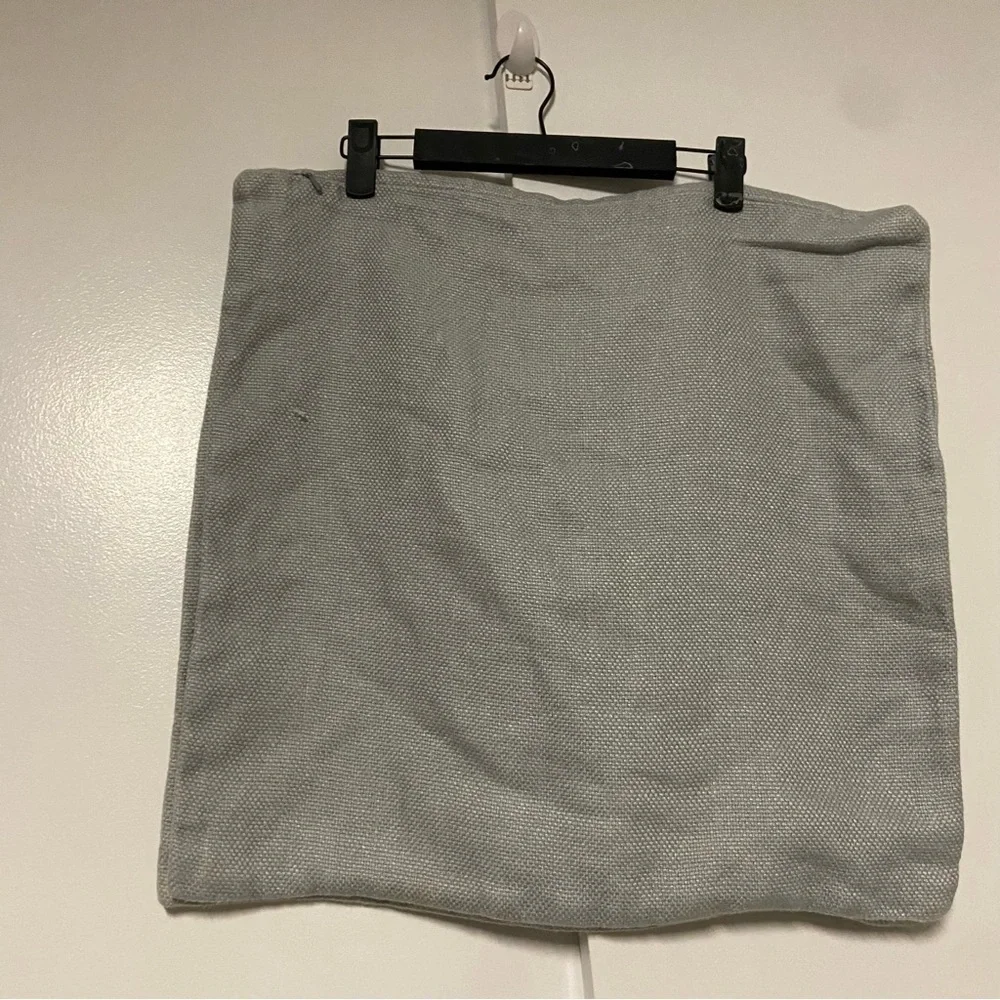 Restoration Hardware Grey linen Pillow Shams set Size 20 X 20